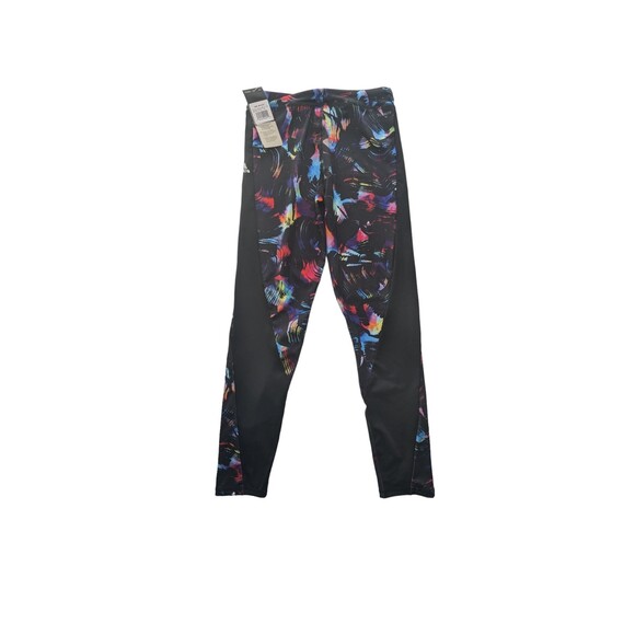 Adidas Women Multicolor Swirls & Black Athletic Climalite Leggings Size: M - Picture 2 of 9
